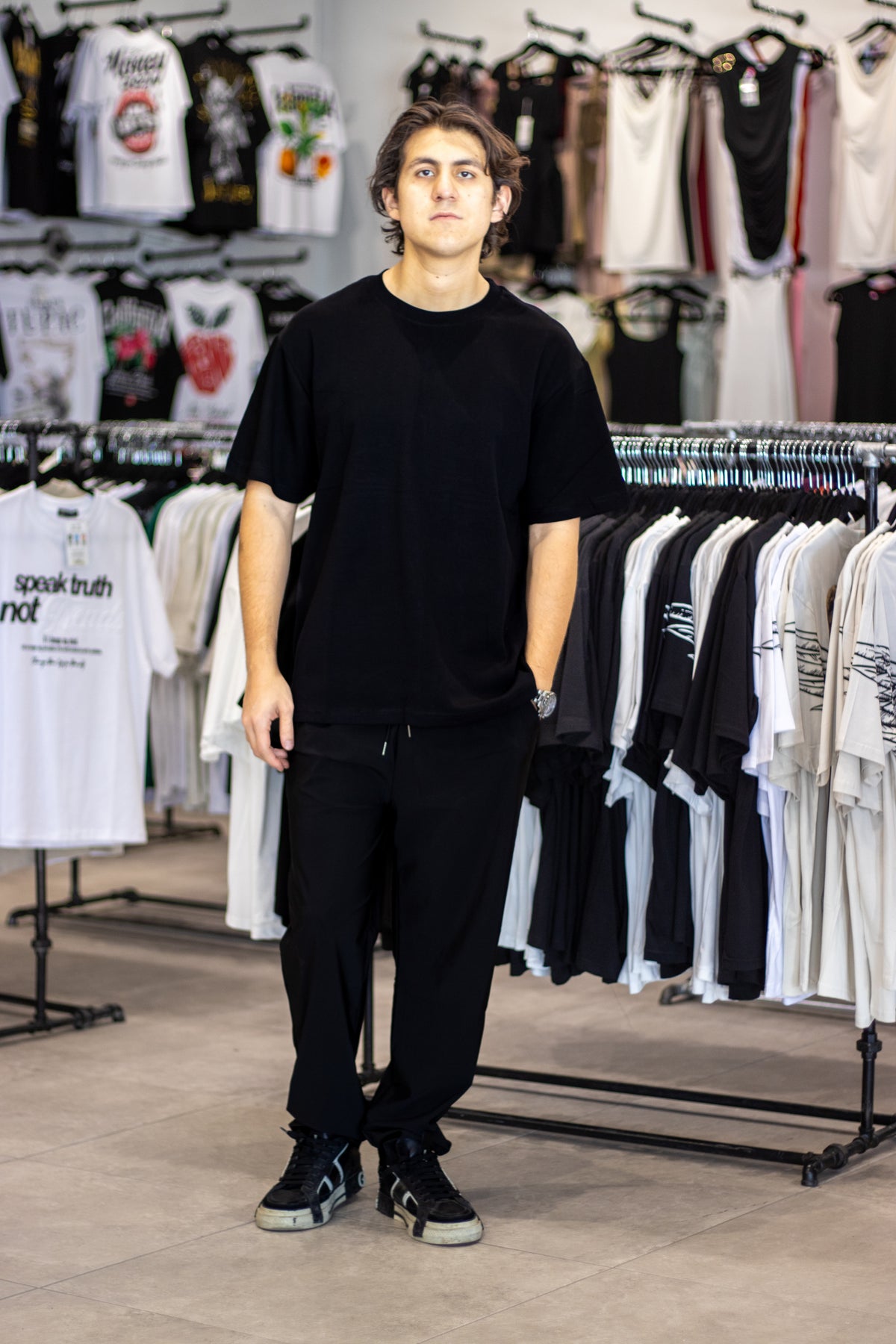 Playera Lisa Negra