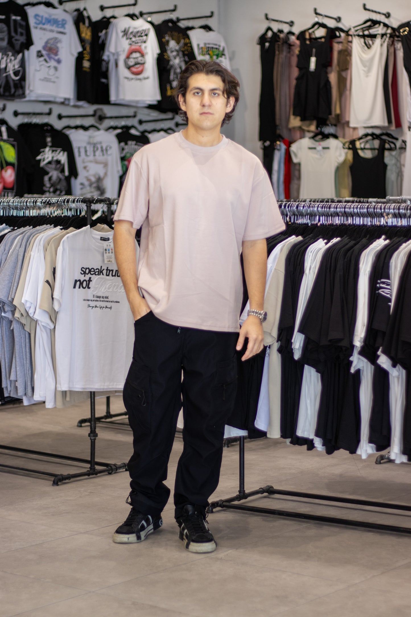 Playera Lisa Rosa