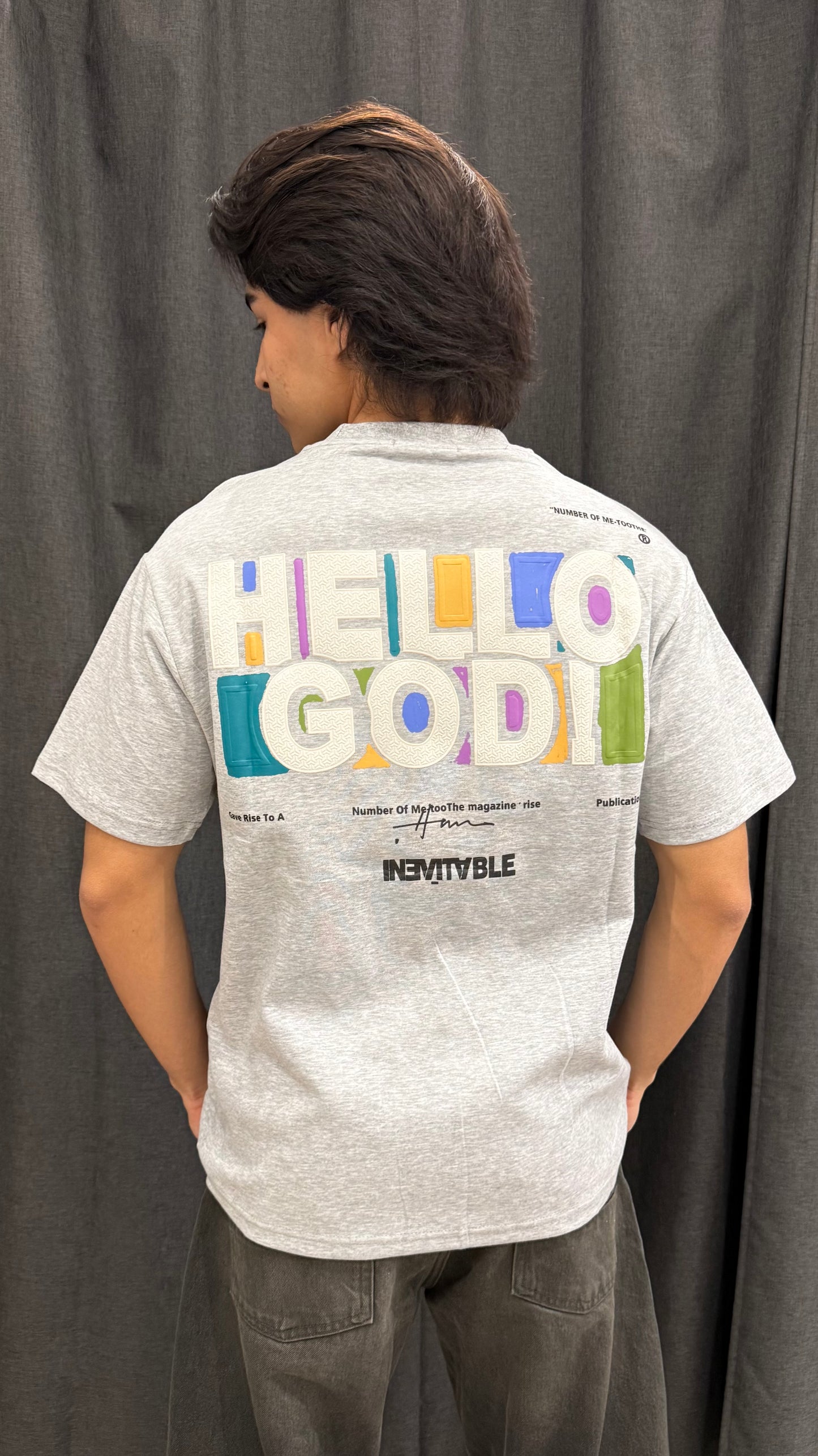 Playera Oversize Unisex con Diseño “Hello God” Estilo Urbano Premium