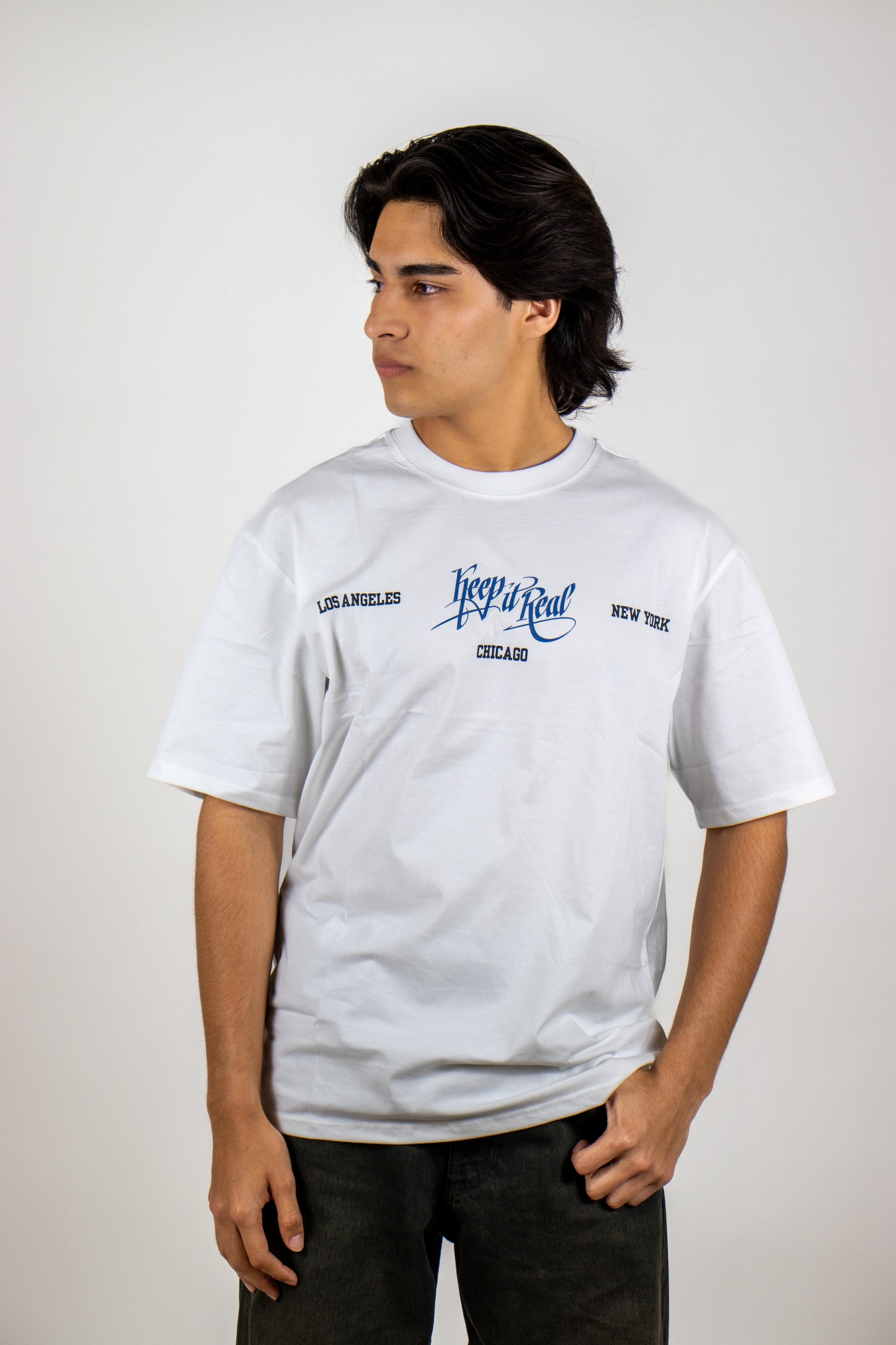 PLAYERA OVERSIZE ESTAMPADO KEEP IT REAL