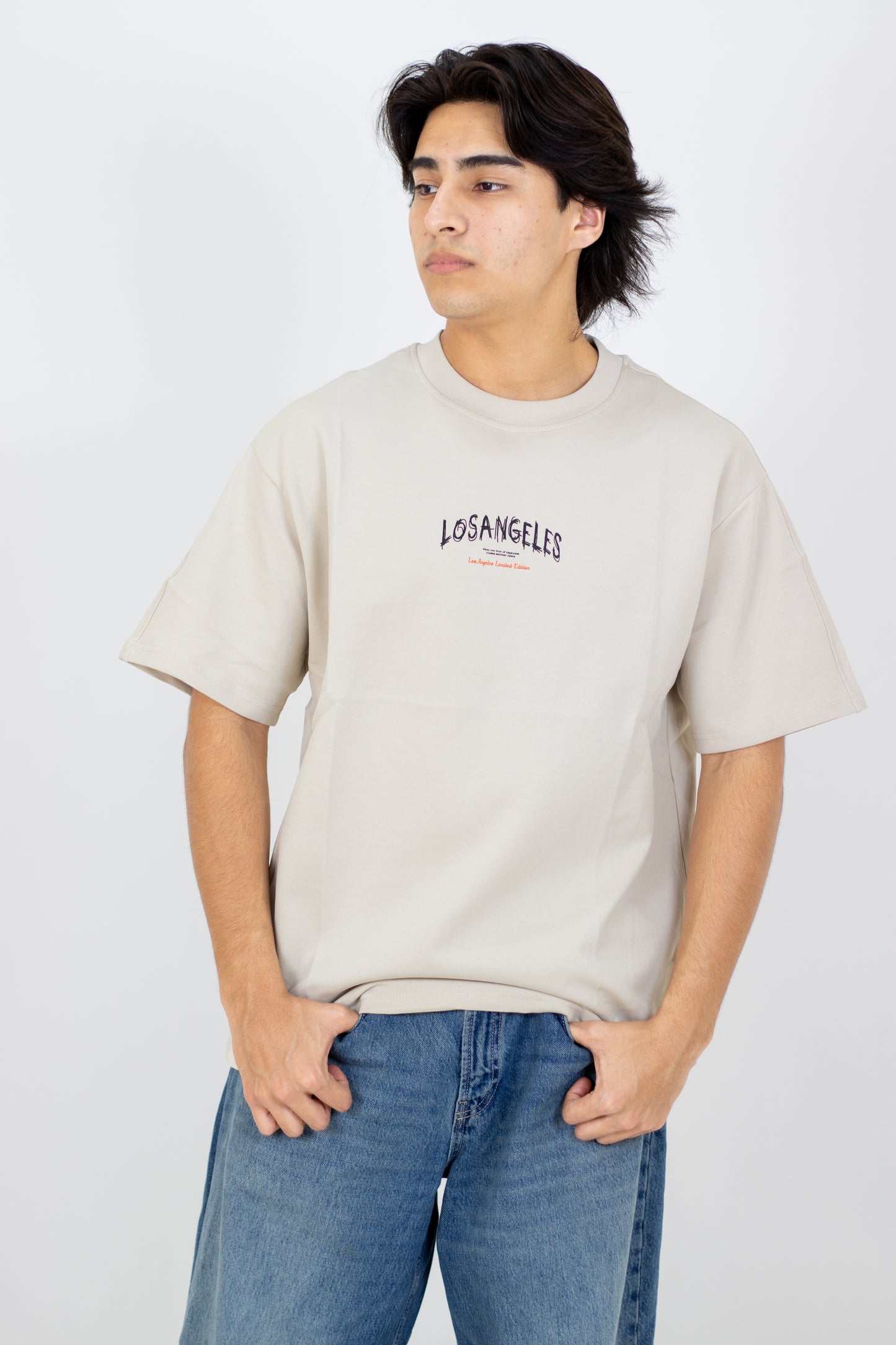 PLAYERA OVERSIZE ESTAMPADO LOS ANGELES