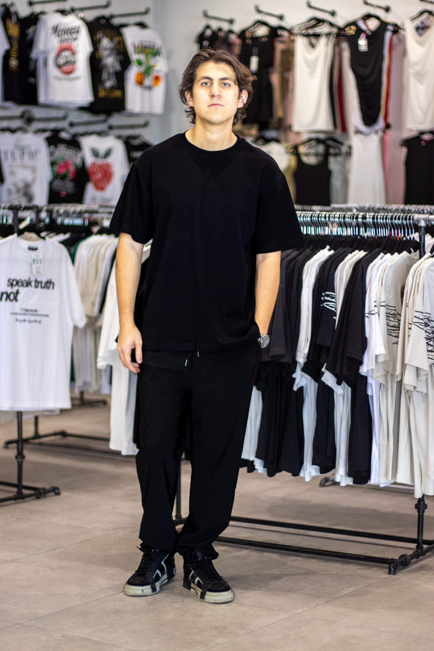 Playera Lisa Negra
