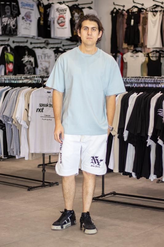Playera Lisa Azul Cielo