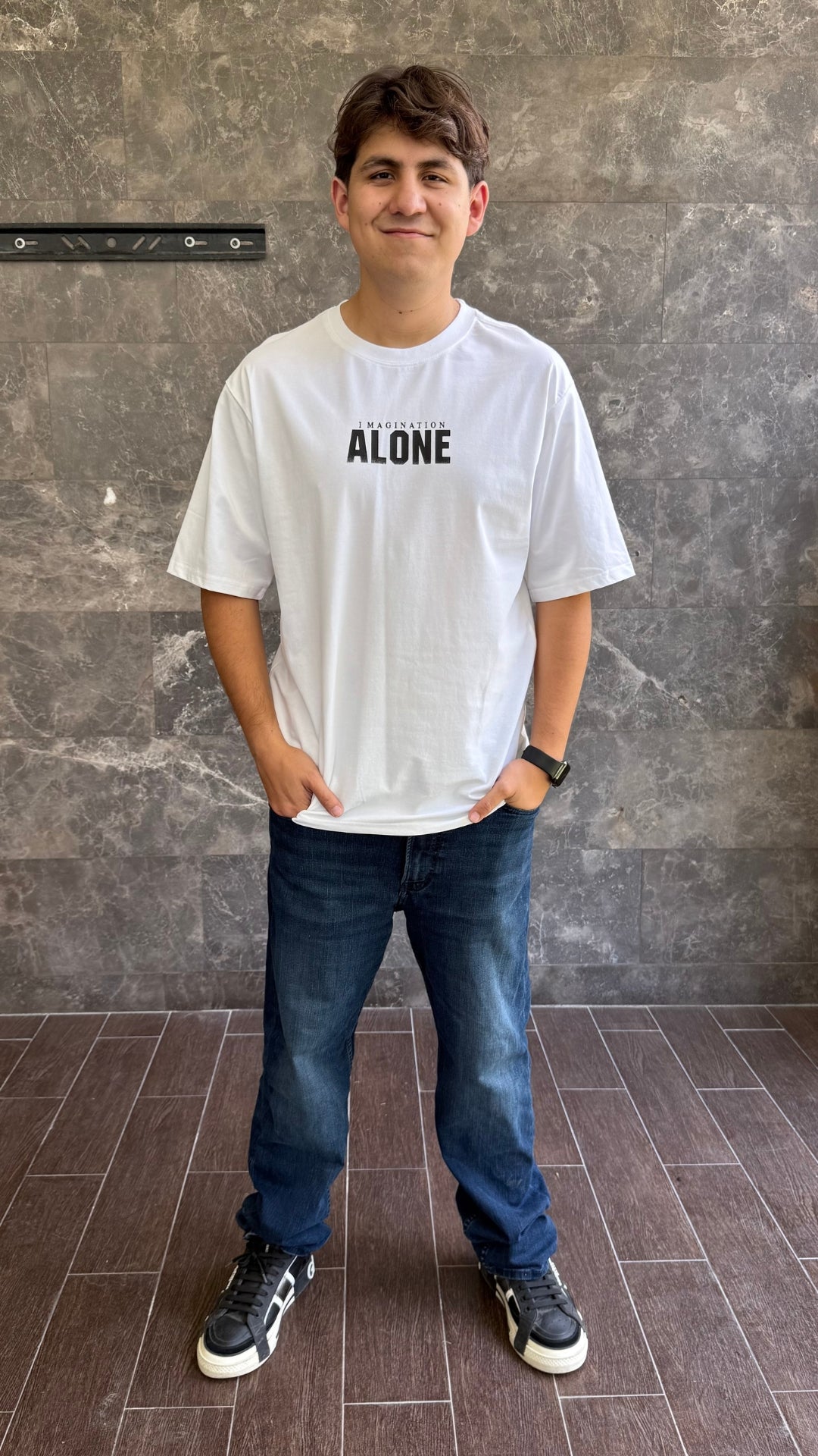 Playera Oversize Alone Bear