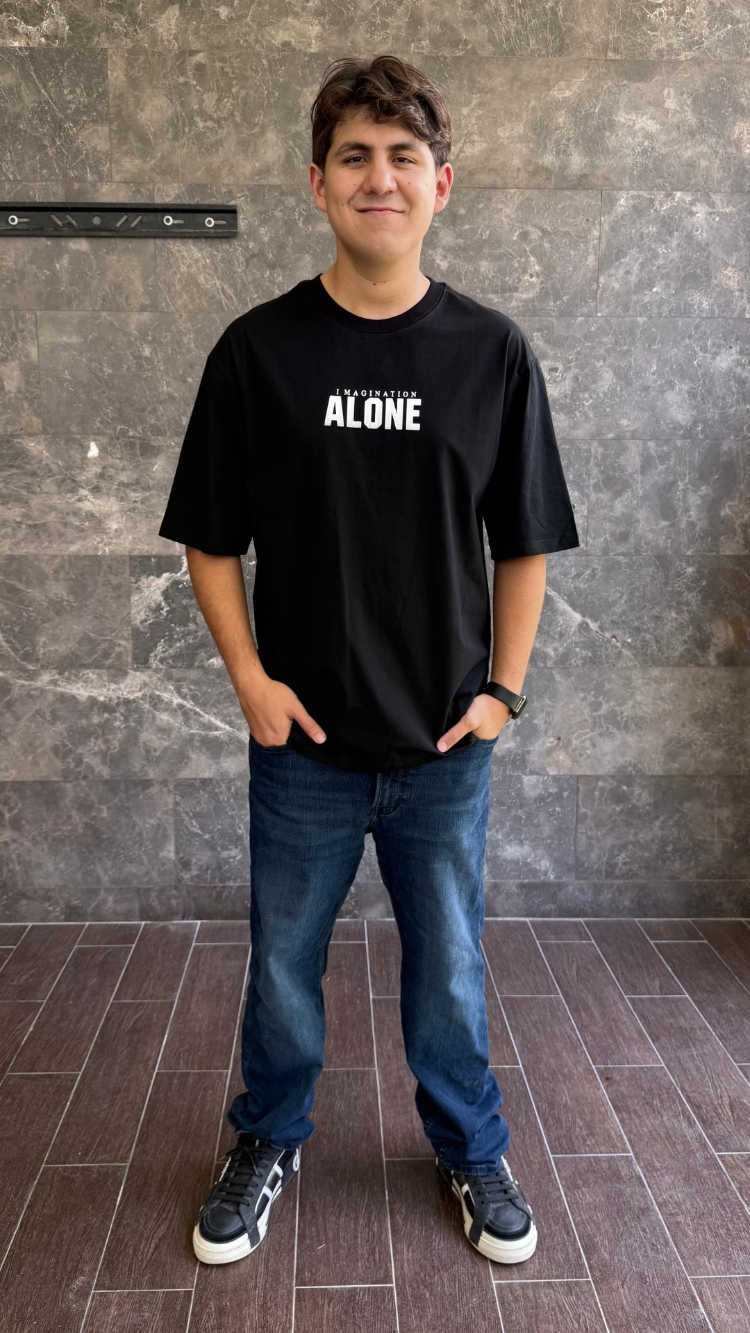 Playera Oversize Alone Bear