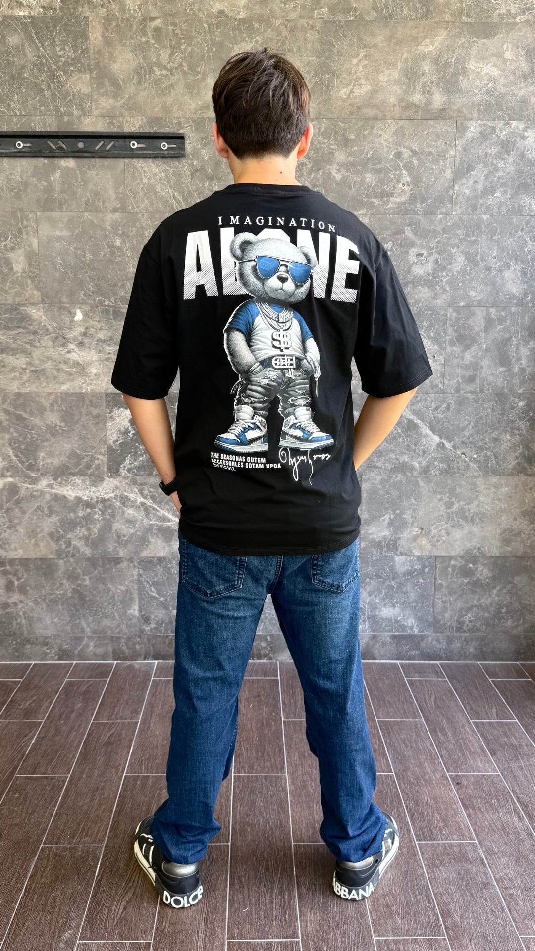 Playera Oversize Alone Bear