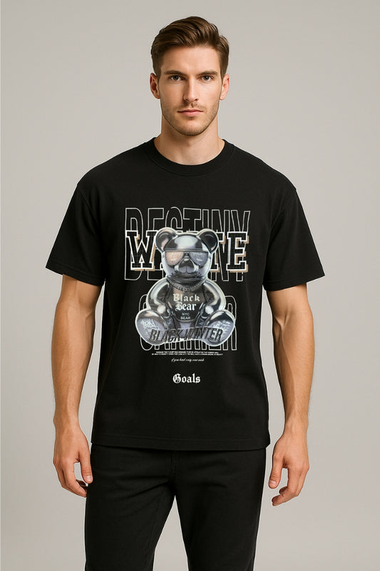 Playera Estampada "Black Bear"