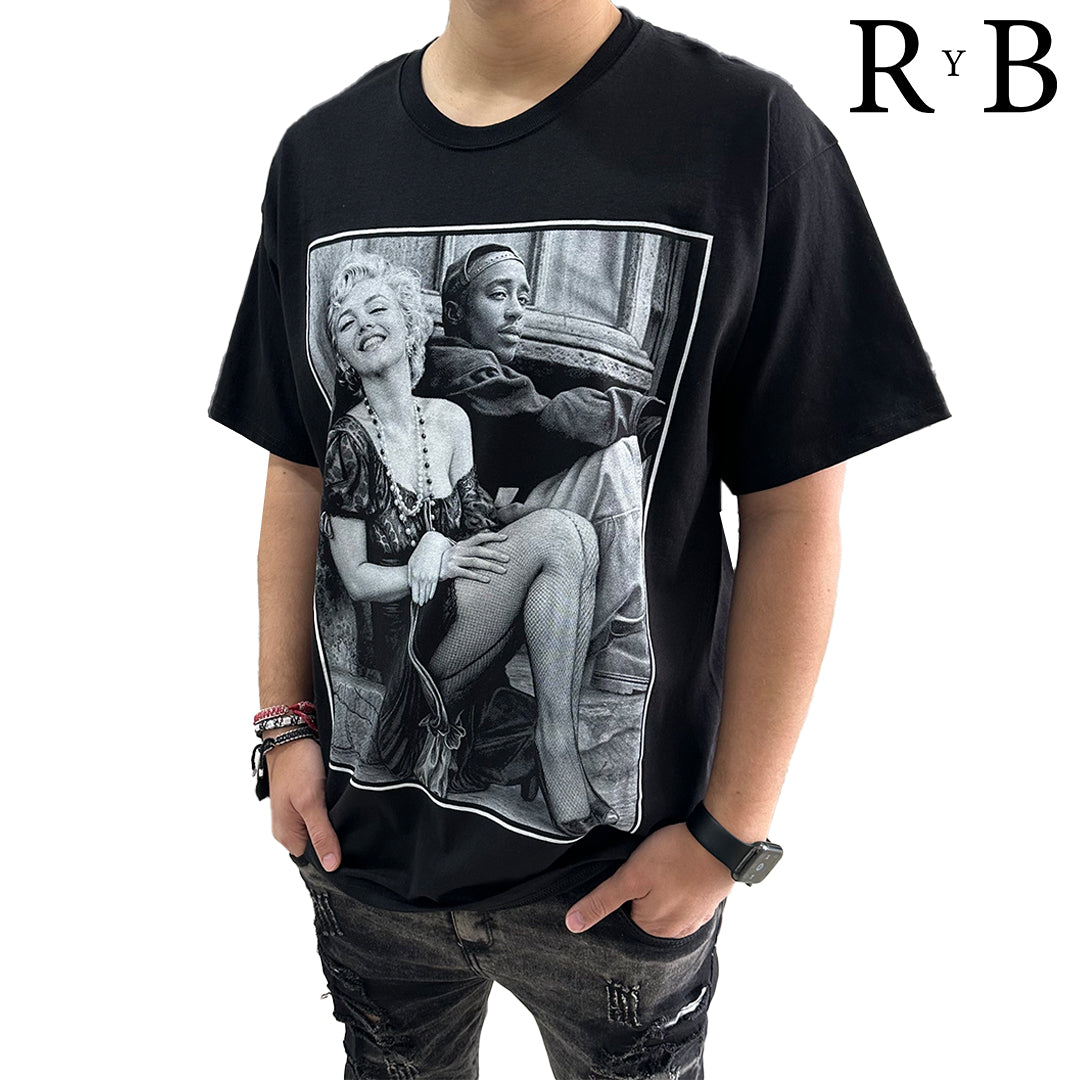 Playera Diseño Marilyn Monroe y Tupac