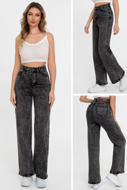 Galaxy Black Wide Leg