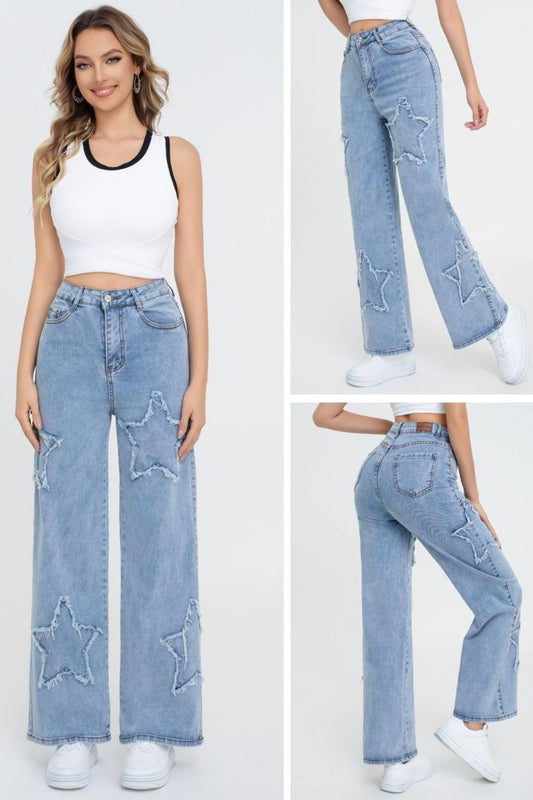 Star Patch Wide Leg