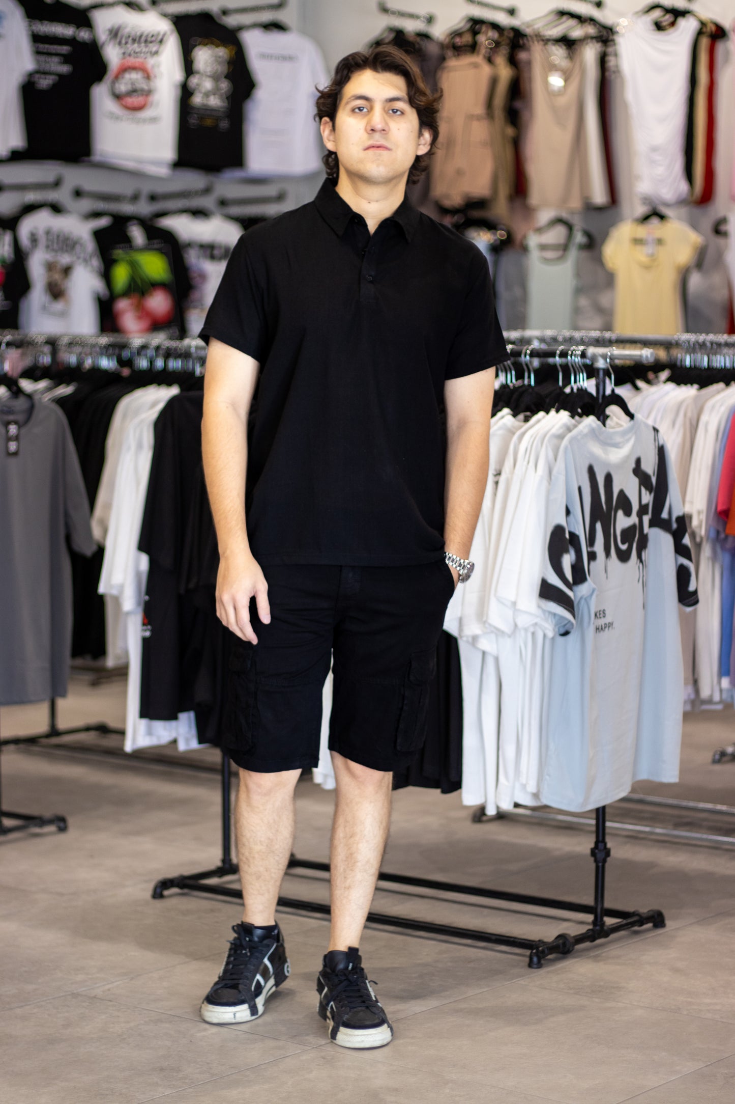 Polo Lino Manga Corta