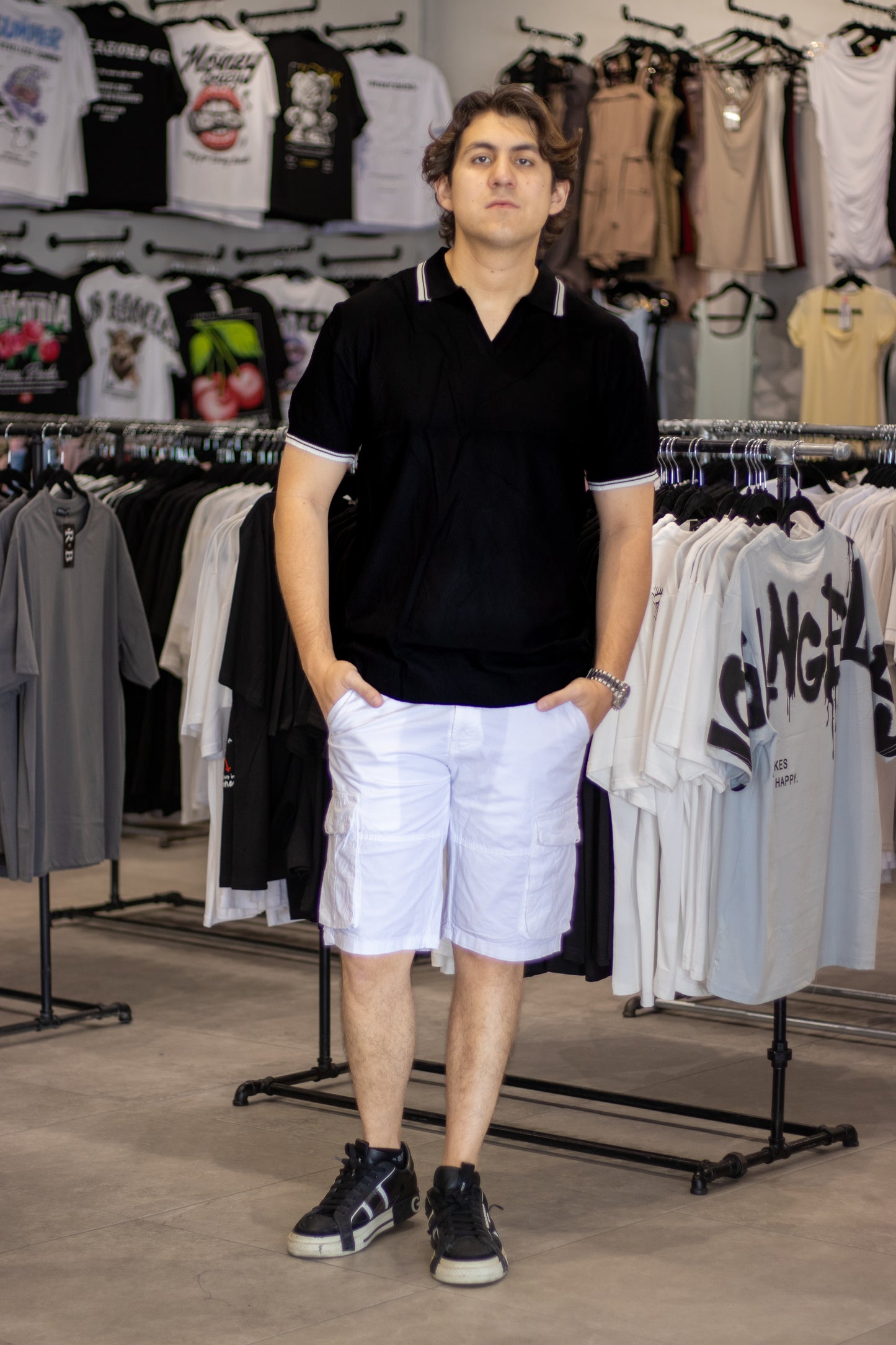 Polo Retro Cuello Contraste