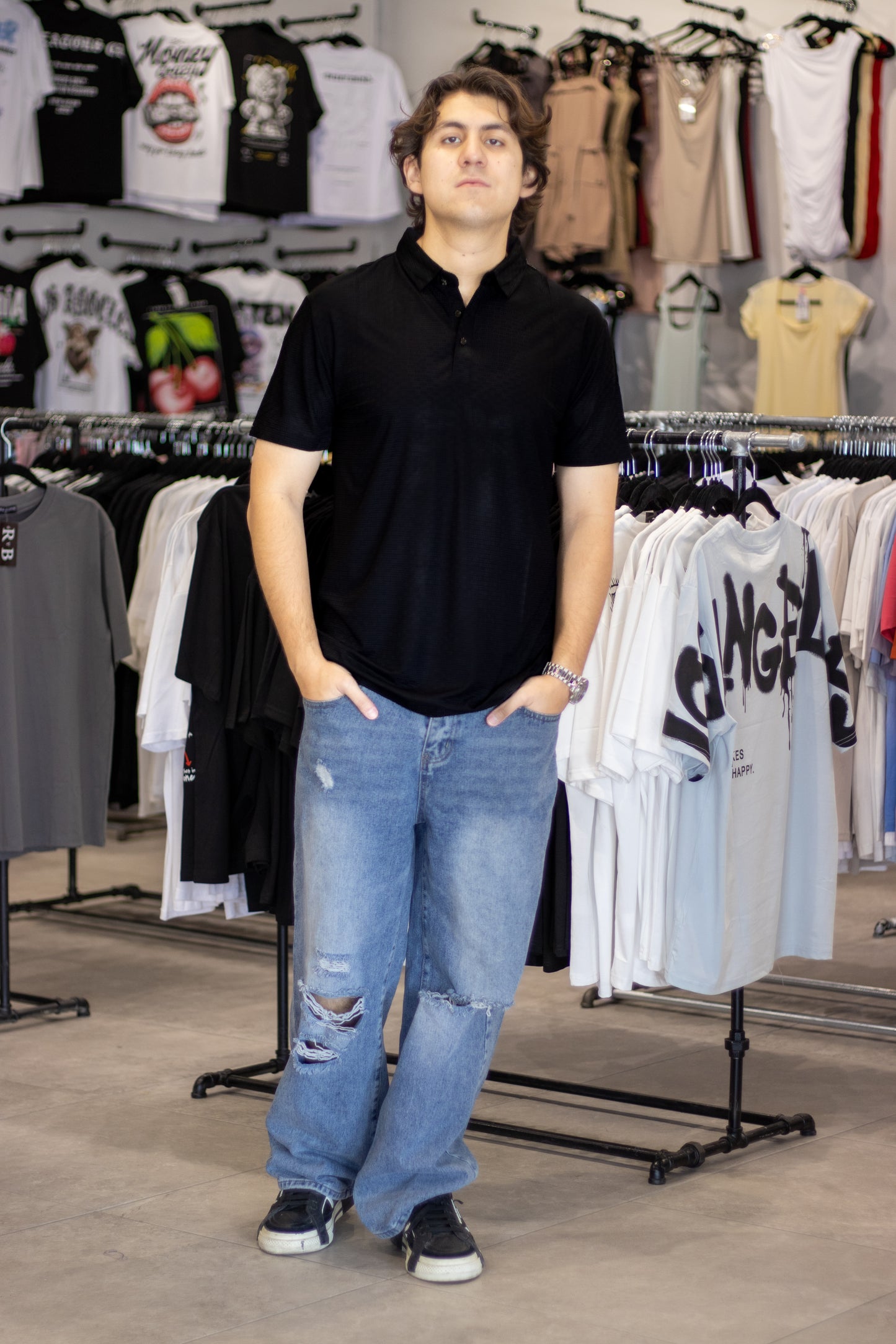 Polo Knit Manga Corta