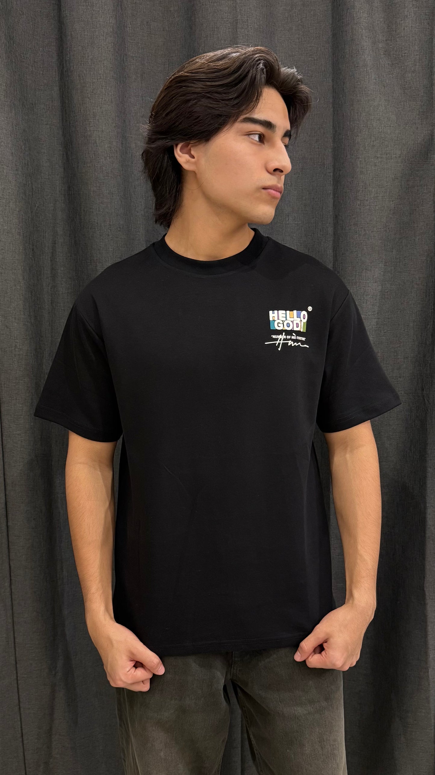 Playera Oversize Unisex con Diseño “Hello God” Estilo Urbano Premium