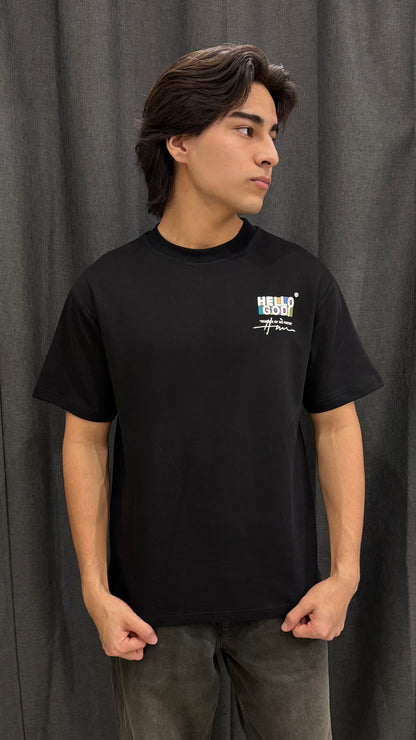 Playera Oversize Unisex con Diseño “Hello God” Estilo Urbano Premium
