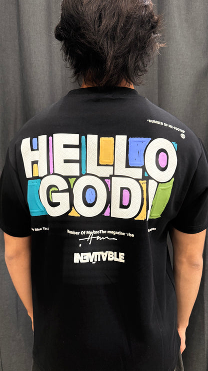 Playera Oversize Unisex con Diseño “Hello God” Estilo Urbano Premium