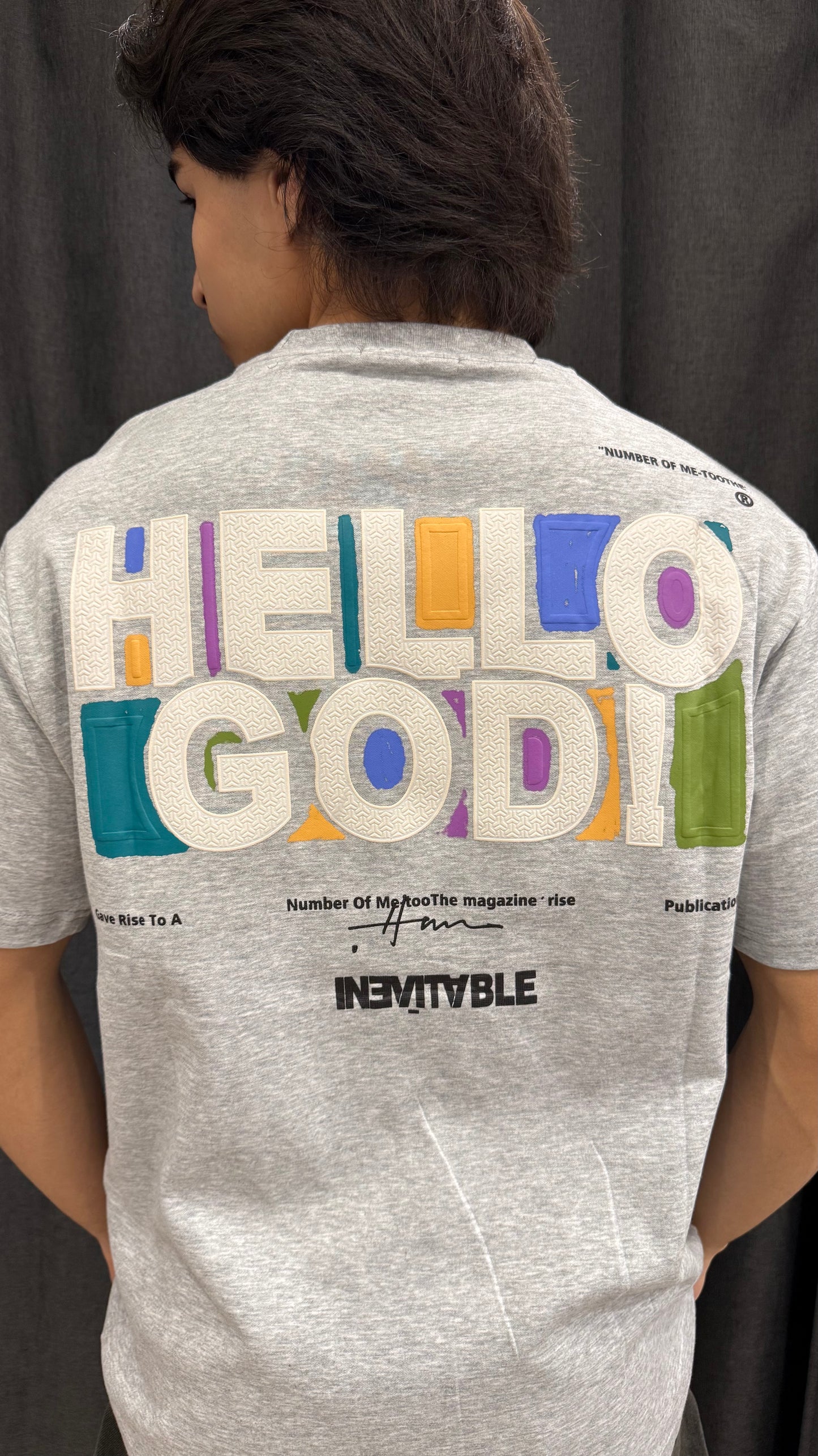 Playera Oversize Unisex con Diseño “Hello God” Estilo Urbano Premium