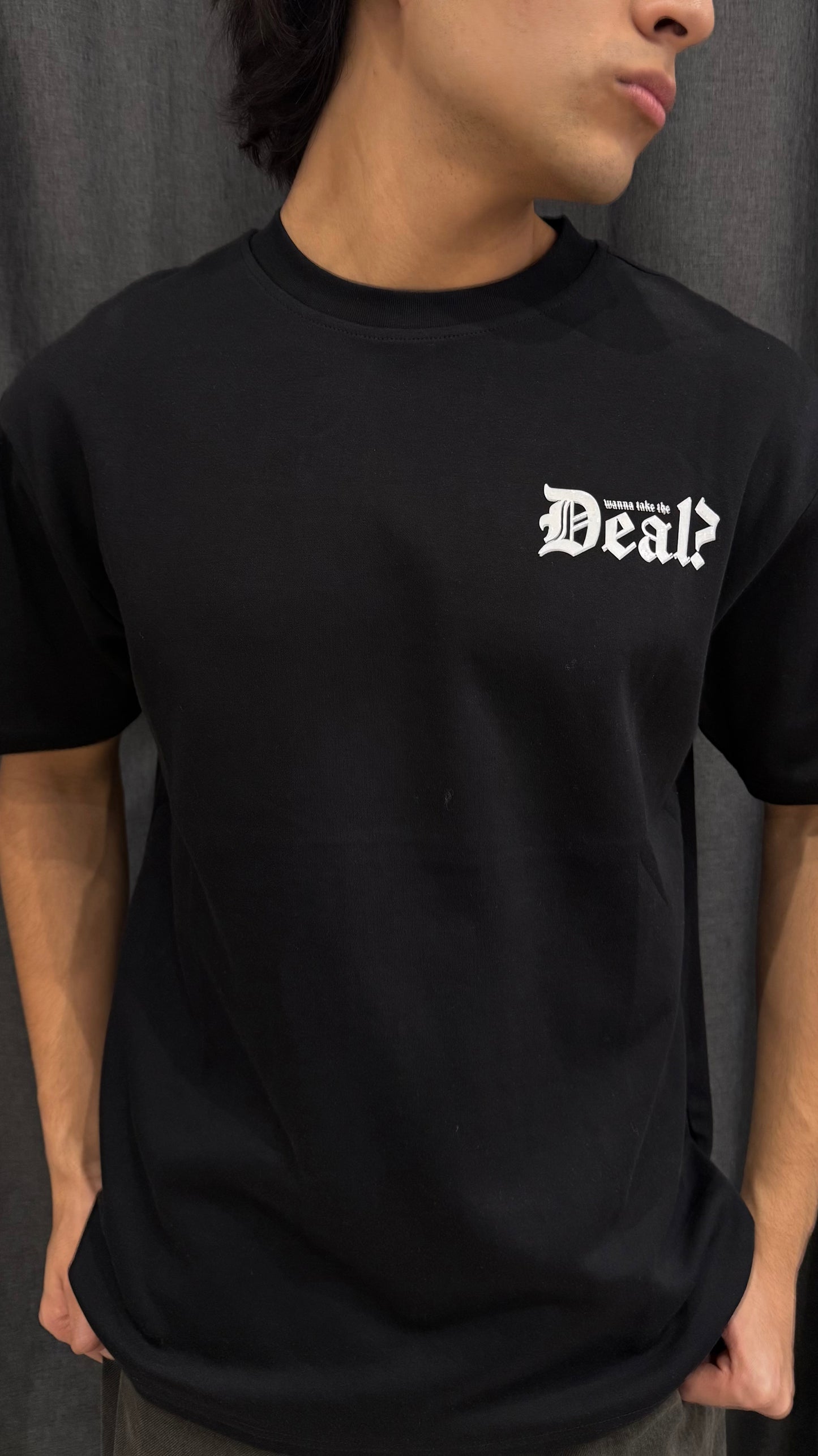 Playera Oversize Unisex con Diseño “Deal?” Estilo Urbano Premium