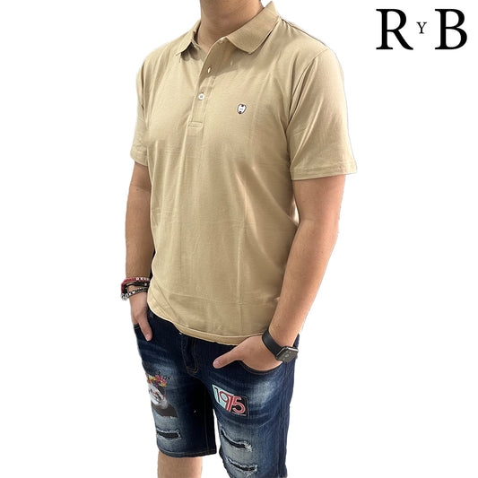 Playera Polo Beige con Logo