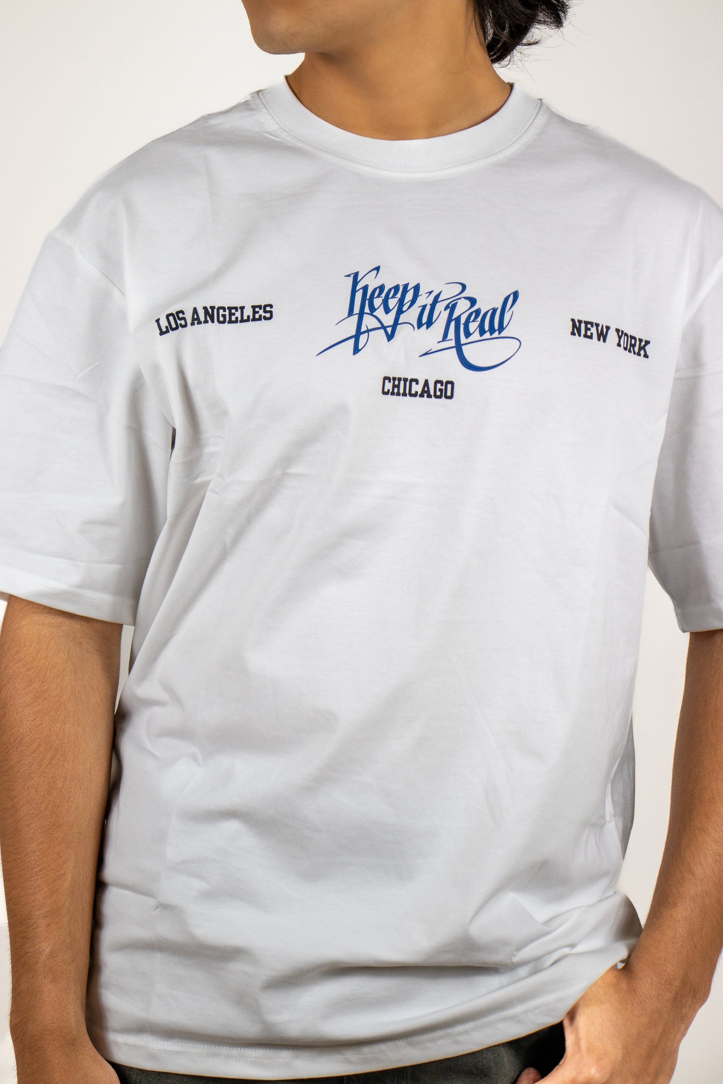 PLAYERA OVERSIZE ESTAMPADO KEEP IT REAL