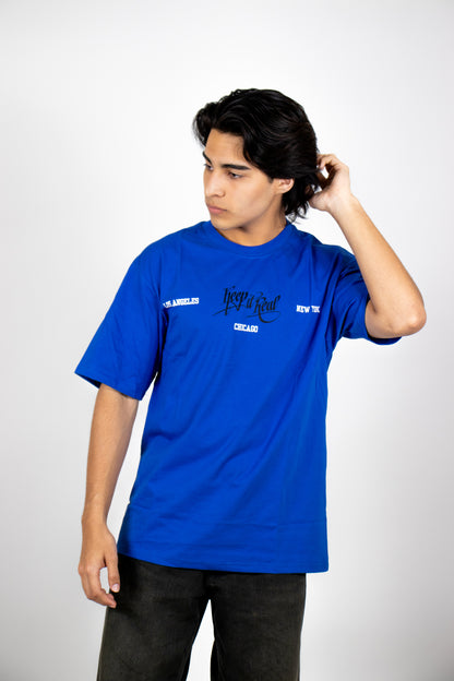 PLAYERA OVERSIZE ESTAMPADO KEEP IT REAL