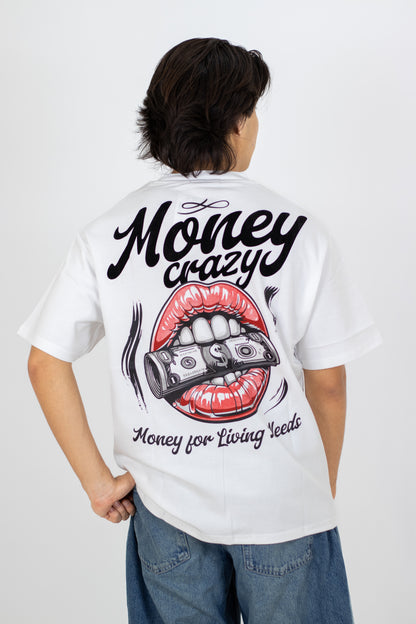 PLAYERA OVERSIZE ESTAMPADO MONEY CRAZY