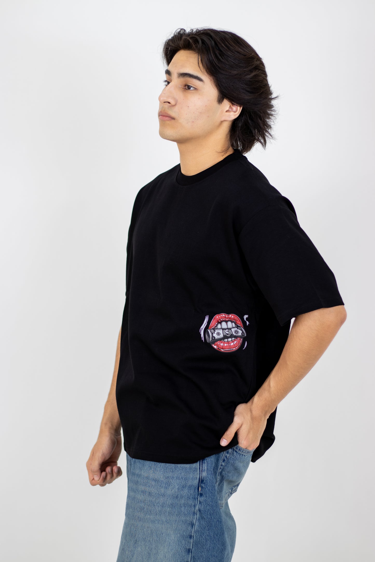 PLAYERA OVERSIZE ESTAMPADO MONEY CRAZY
