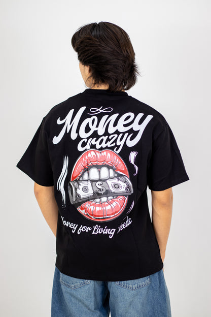 PLAYERA OVERSIZE ESTAMPADO MONEY CRAZY