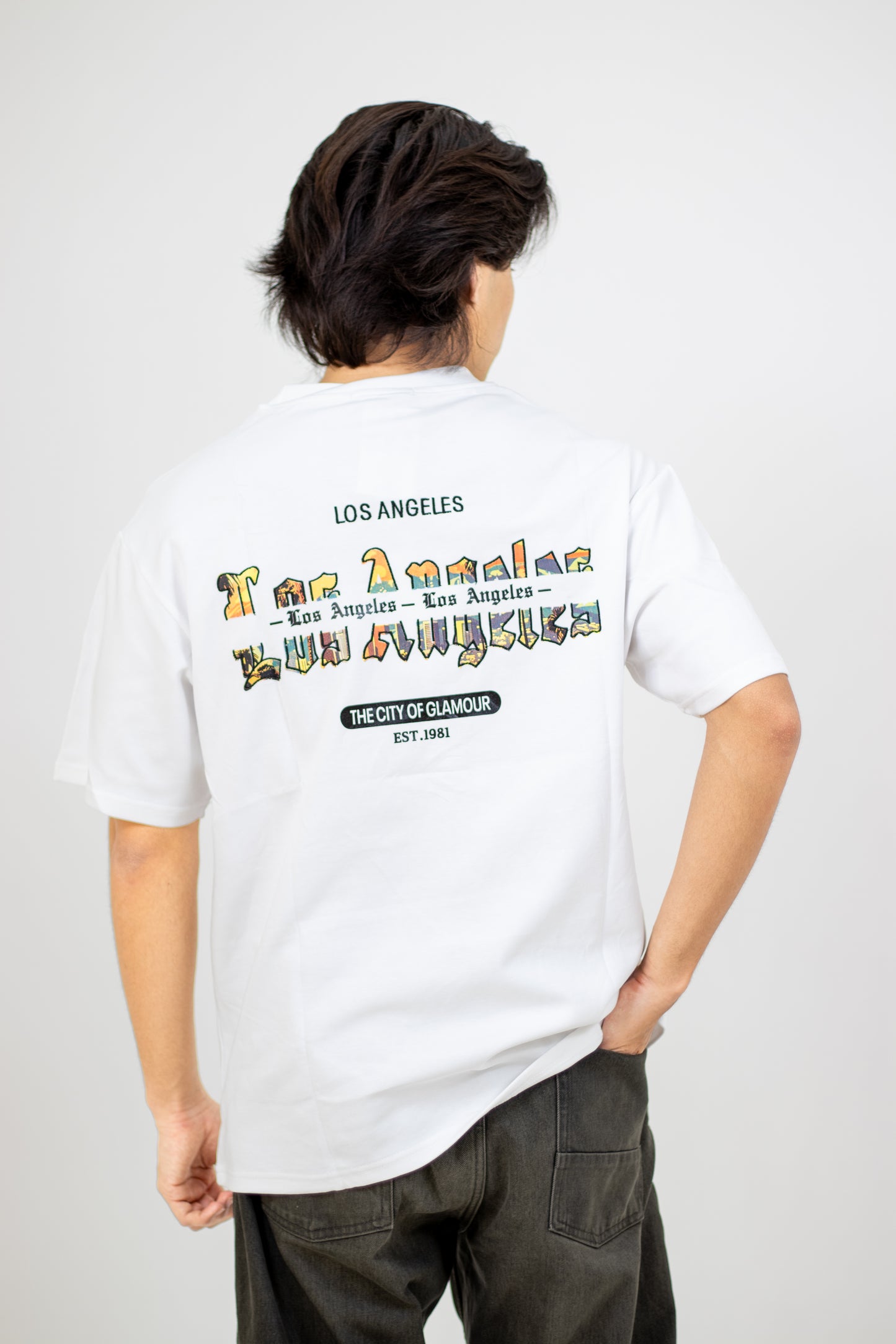 PLAYERA OVERSIZE ESTAMPADO LOS ANGELES