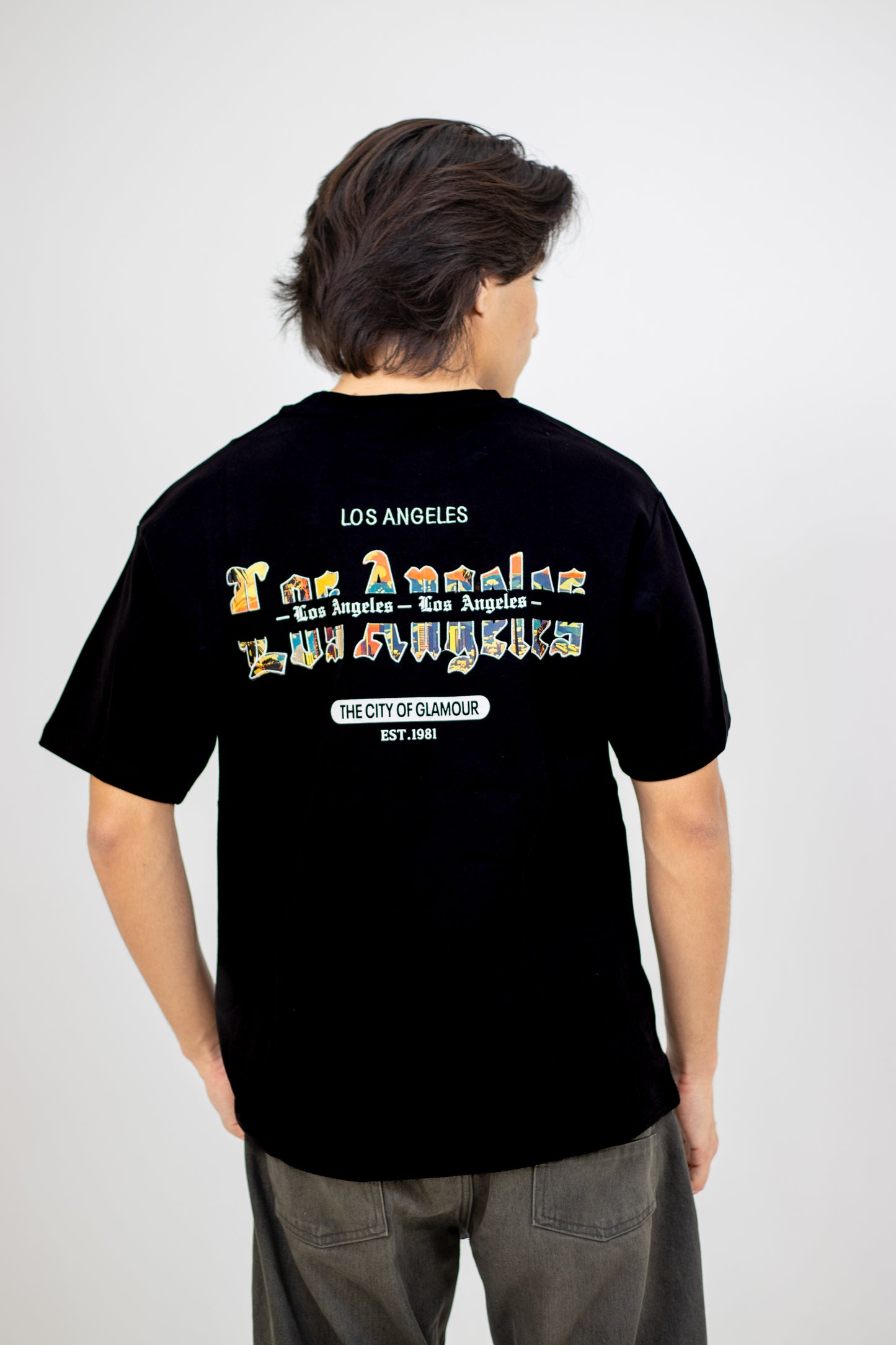 PLAYERA OVERSIZE ESTAMPADO LOS ANGELES