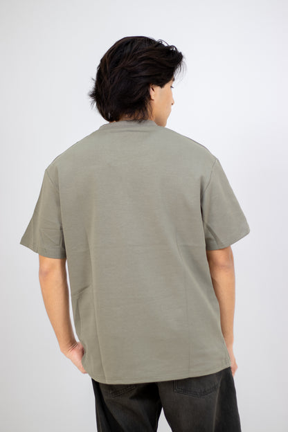 PLAYERA OVERSIZE BASICA CAFE