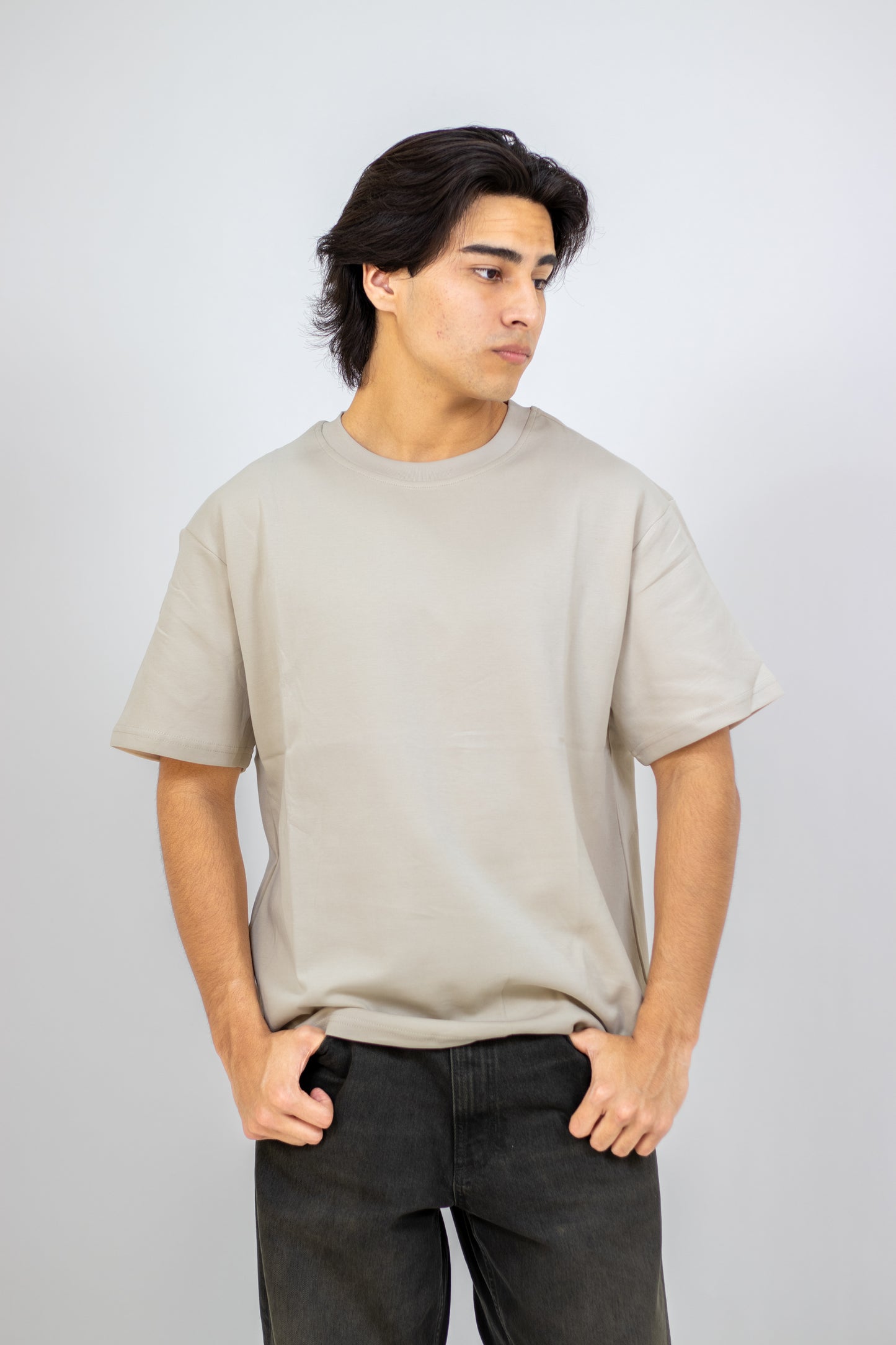 PLAYERA OVERSIZE BASICA BEIGE