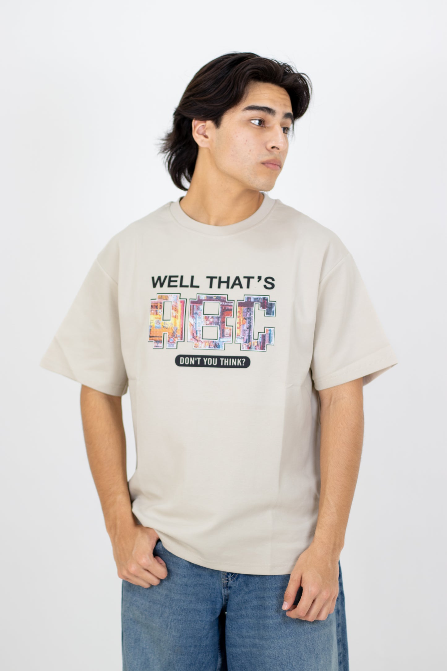 PLAYERA OVERSIZE ESTAMPADO ABC