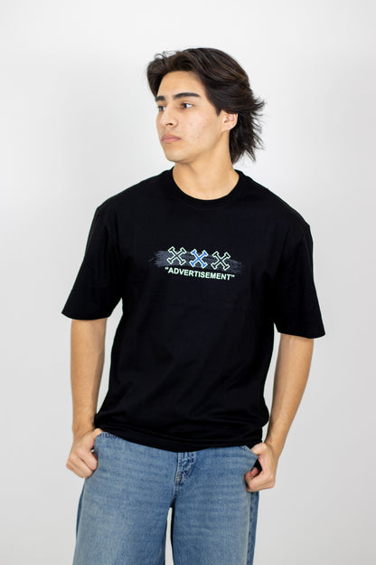 PLAYERA OVERSIZE ESTAMPADO ADVERTISEMENT