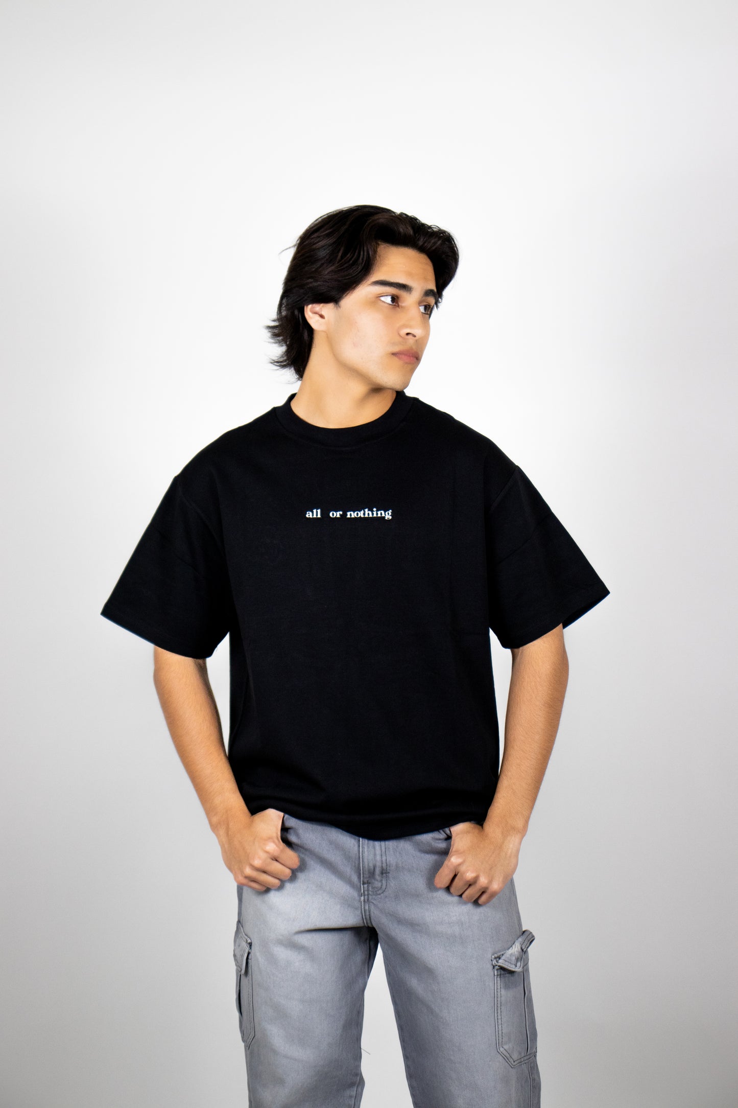 PLAYERA OVERSIZE ESTAMPADO ALL OR NOTHING