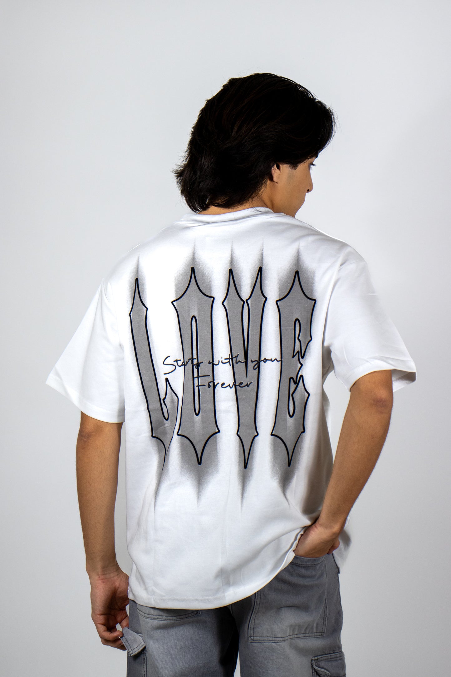 PLAYERA OVERSIZE ESTAMPADO LOVE