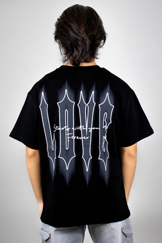 PLAYERA OVERSIZE ESTAMPADO LOVE