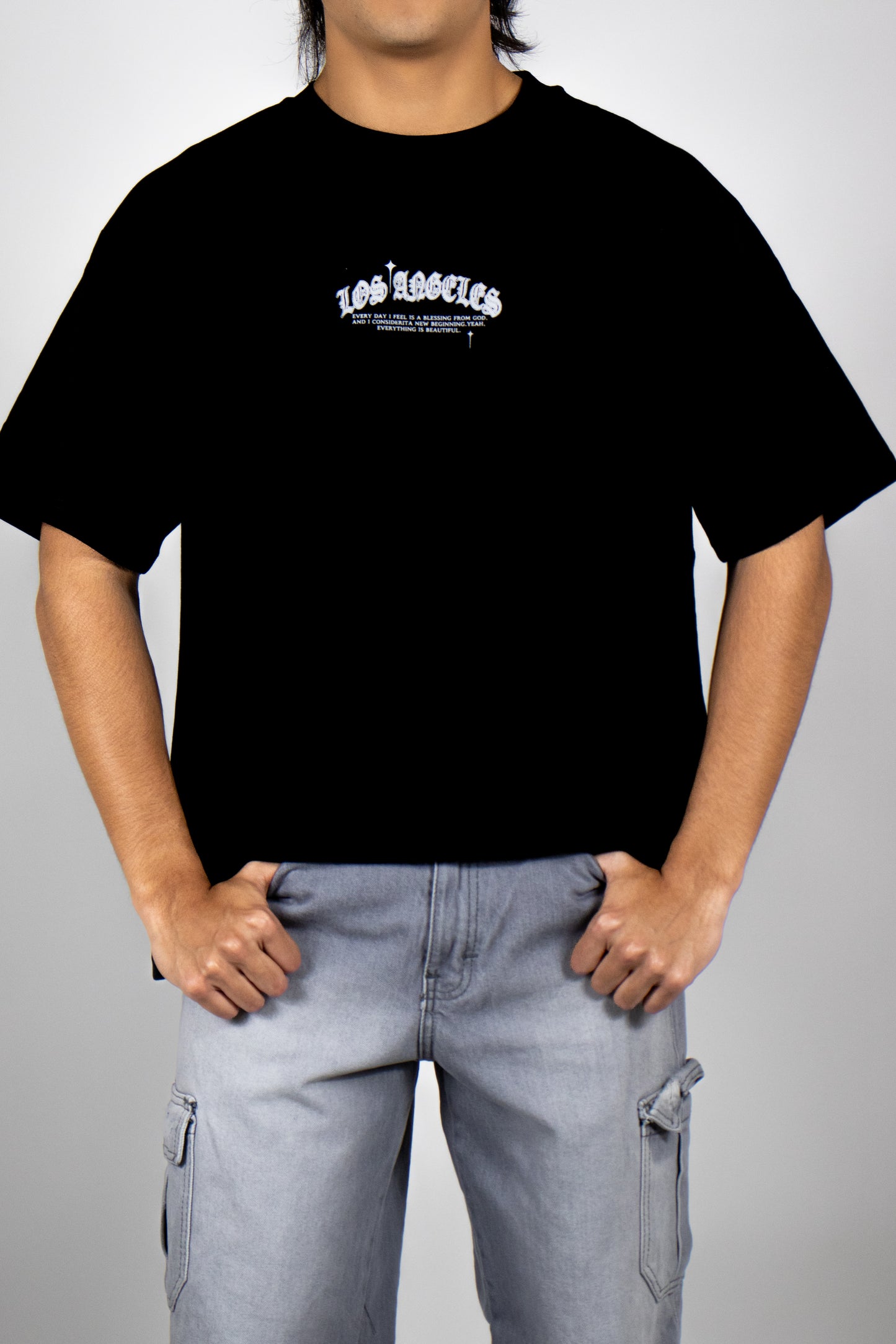 PLAYERA OVERSIZE ESTAMPADO LOS ANGELES